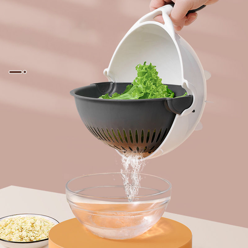 11u1 višenamjenski rotirajući rezač povrća s košarom za odvod sa zamjenjivom mlaznicom za rezanje kuhinjskog ribeža za povrće