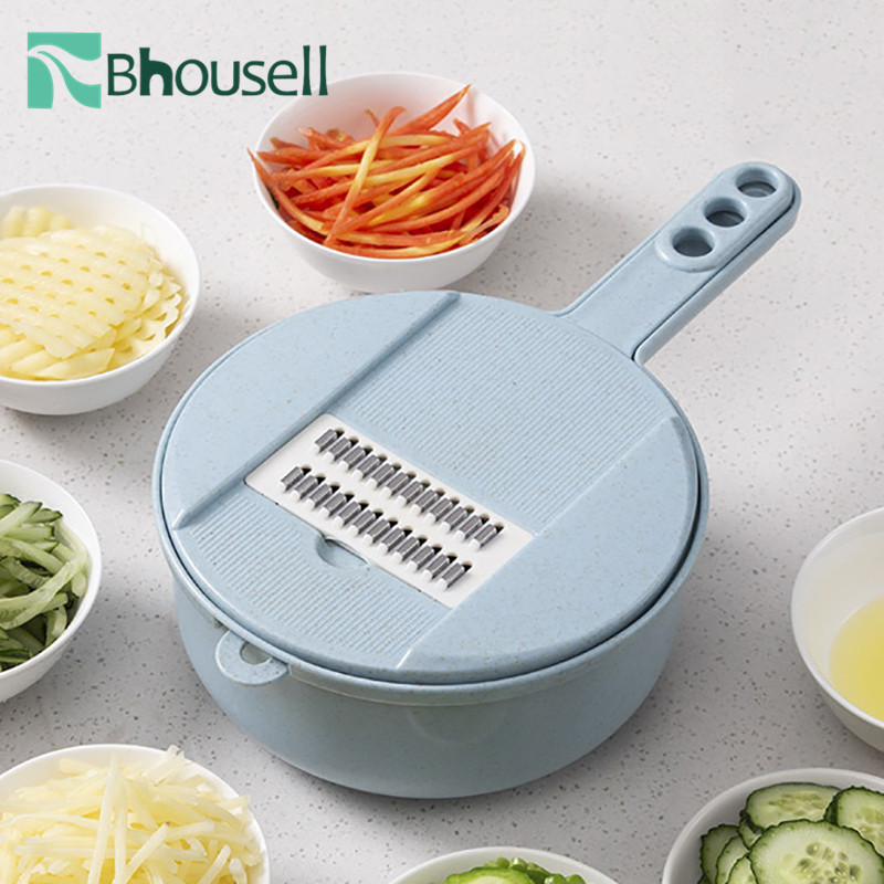 12 U 1 Rezač povrća Nicer Rezač za povrće od nehrđajućeg čelika Rezač povrća Kuhinjski pribor Višenamjenska košara za odvod Kuhinjski alat
