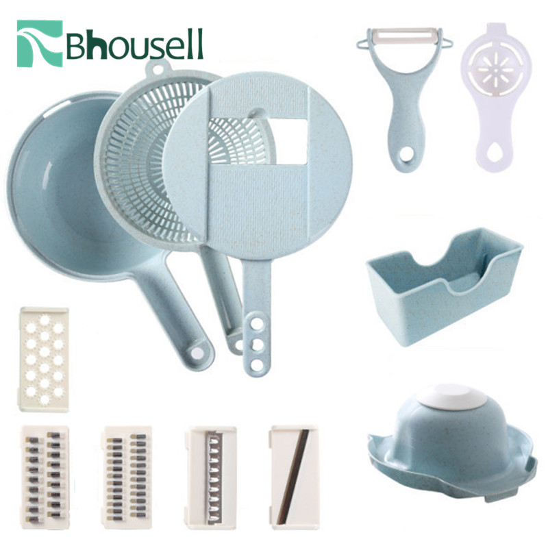 12 U 1 Rezač povrća Nicer Rezač za povrće od nehrđajućeg čelika Rezač povrća Kuhinjski pribor Višenamjenska košara za odvod Kuhinjski alat