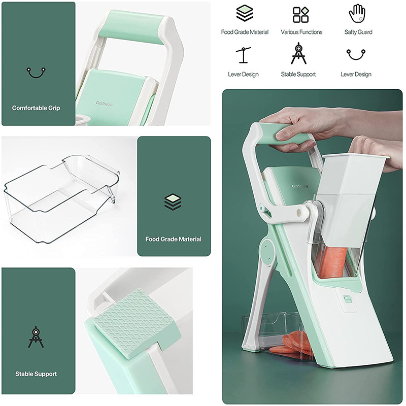 Višenamjenski rezač povrća Mandolina Ručna sjeckalica za meso Rezač povrća Rezač voća Rendači Kuhinjski gadget