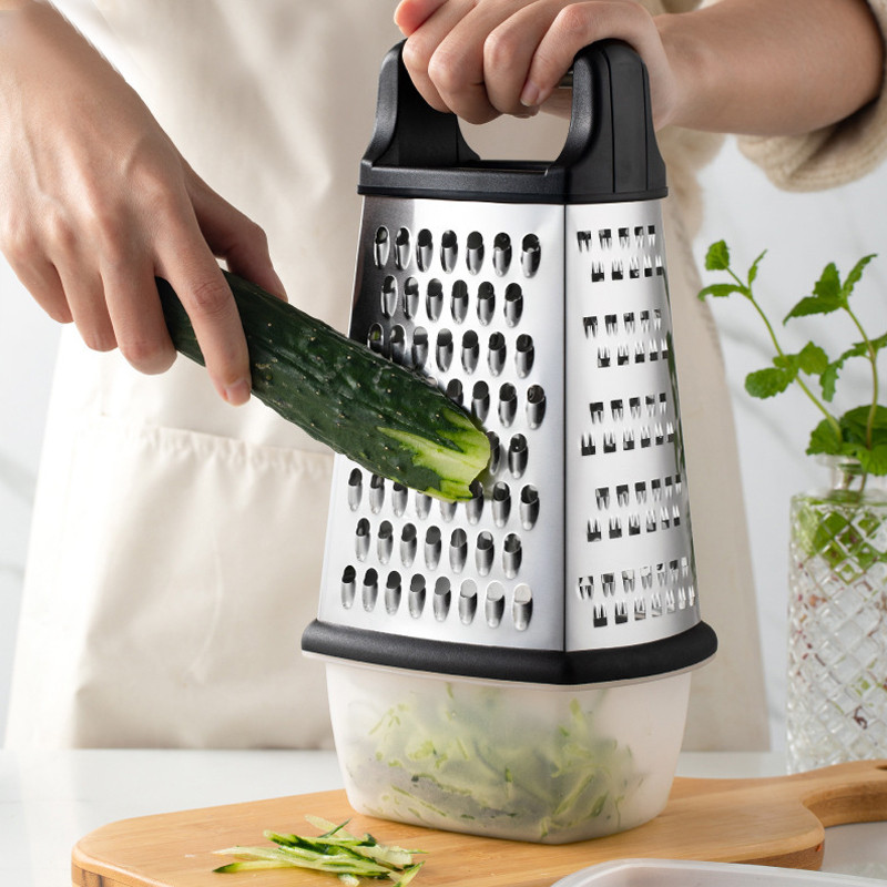 Nauja keturpusė daržovių trintuvė Bokšto formos bulvių sūrio trintuvė Daugiafunkcis daržovių pjaustyklės virtuvės priedai