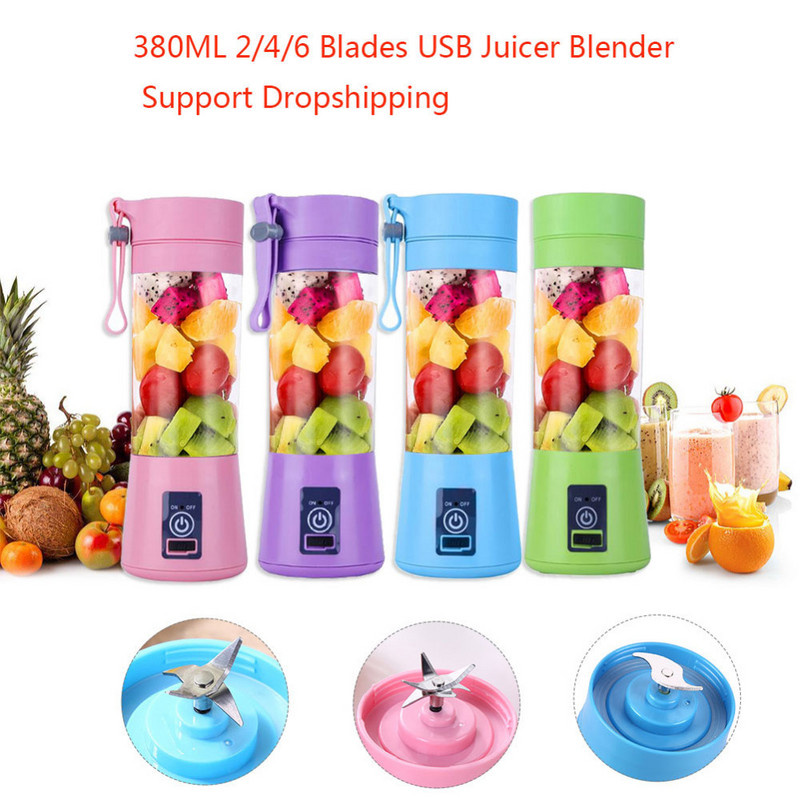Prijenosni stakleni blender USB mikser Električni sokovnik za naranče Smoothie blender Mini cijedilac limuna Cjedilica za sok