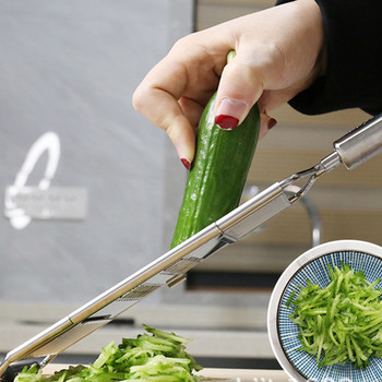 Шредер Резачка от неръждаема стомана Преносима ръчна резачка за зеленчуци Лесно почистващо се ренде с дръжка Многофункционален домашен кухненски инструмент
