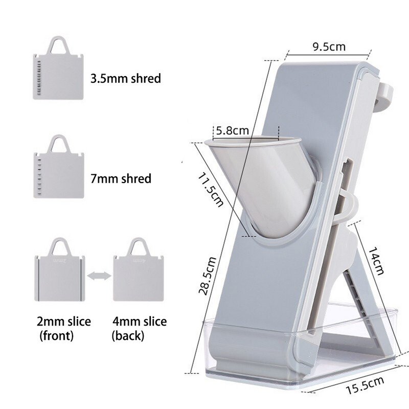 Višenamjenski ručni rezač za rezanje povrća Sjeckalica za prešanje hrane Voće, krumpir, krastavac, mrkva, Sjeckalica za meso 3 u 1