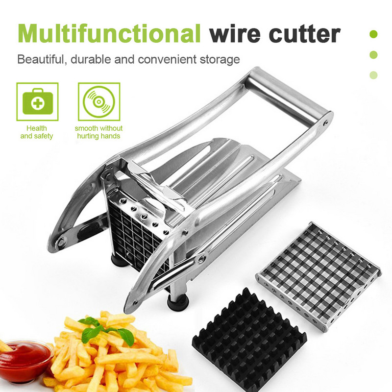 Μηχανή κοπής λαχανικών από ανοξείδωτο χάλυβα Κόφτης πατάτας τηγανιτές πατάτες για συσκευές κουζίνας Προμήθειες σπιτιού