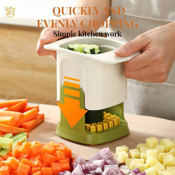 2-в-1 чопър за зеленчуци Нарязване на кубчета и нарязване чопър за зеленчуци Резачка за зеленчуци Onion Chopper Pro Food Chopper Slicer Резачка