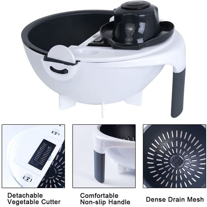 Κόφτης λαχανικών Πολυλειτουργικός Χειροκίνητος Τρίφτης Πατάτας Αποφλοιωτής Κόφτης Κουζίνας Τρυπητό Καλάθι Αποστράγγισης Αξεσουάρ κουζίνας