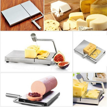 1PC Резачка за сирене от неръждаема стомана Дъска за рязане на масло Екологична резачка за масло Дъска с нож Кухня Кухненски инструменти Сирене
