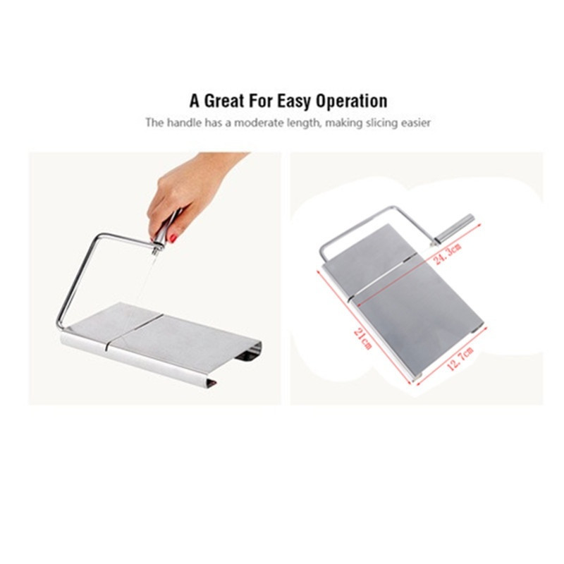 1 vnt sūrio sviesto pjaustyklės pjaustymo lenta iš nerūdijančio plieno vielos pjaustymo deserto peiliukai