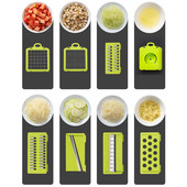 Tăiător manual de legume multifuncțional Bucătărie de casă Mașină de curățat cartofi Filtru de albuș de ou Jeleu Dicer Castravete Morcovi Răzătoare Instrument Cuțit