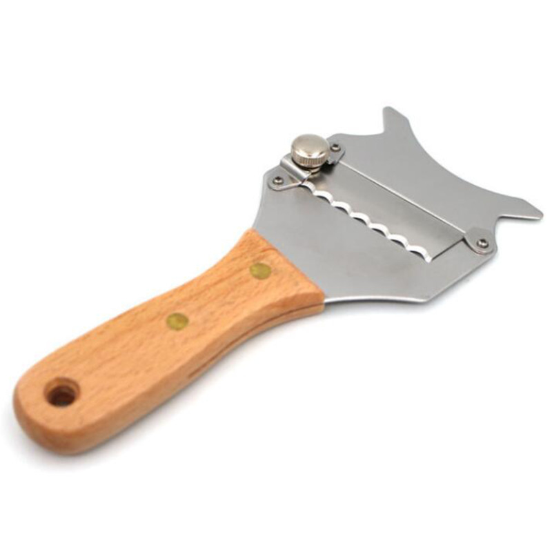 Medinė rankena Parabfi pjaustyklė šokolado pjaustyklė virtuvės įrankis kepimo sviestas nerūdijančio plieno sūris Daugiafunkciai įrankiai