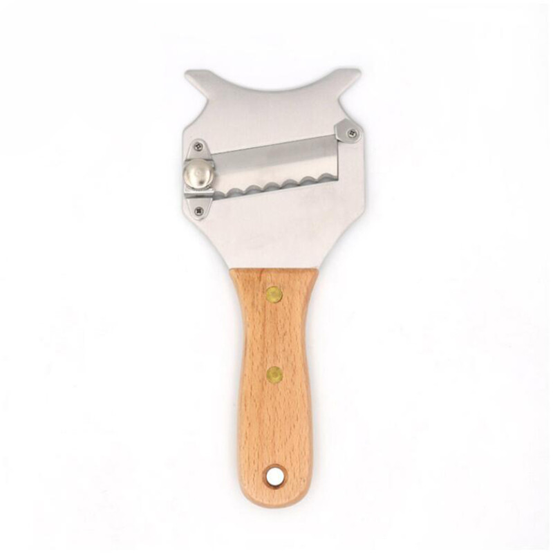 Medinė rankena Parabfi pjaustyklė šokolado pjaustyklė virtuvės įrankis kepimo sviestas nerūdijančio plieno sūris Daugiafunkciai įrankiai
