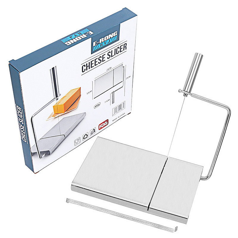 Dešrų pjaustyklė su vieliniu dešrų pjaustytuvu su 6 keičiamomis pjaustyklės laidais Daugiafunkcis sviesto dešros kumpio pjaustytuvas ir