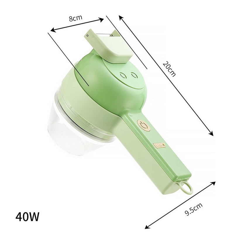 4 u 1 električna kuhinjska sjeckalica USB punjenje Gnječilica za češnjak Rezač povrća Drobilica Mini mlin za meso