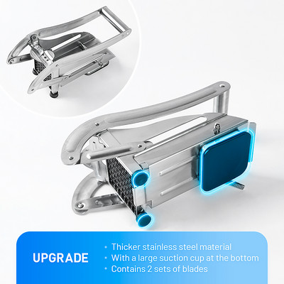 Nerūdijančio plieno bulvių pjaustyklė Rankinė daržovių pjaustyklė gruzdintų bulvyčių trintuvė Mango smulkintuvas virtuvės priedams