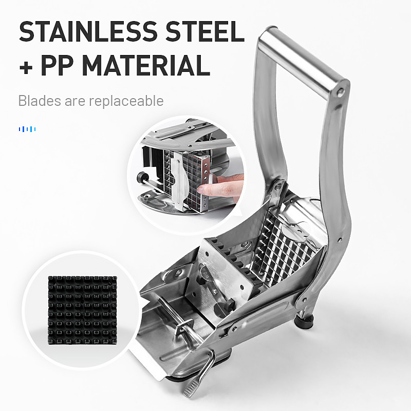 Nerūdijančio plieno bulvių pjaustyklė Rankinė daržovių pjaustyklė gruzdintų bulvyčių trintuvė Mango smulkintuvas virtuvės priedams