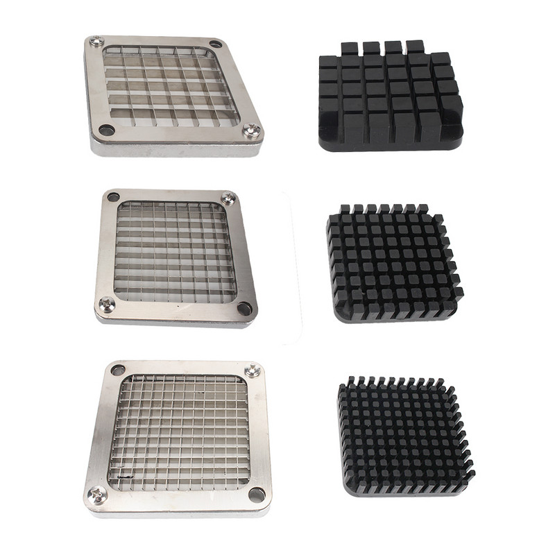 HOOMIN Piese de tăiat chipsuri din oțel inoxidabil Cutter pentru cartofi prăjiți + 3 lame Dimensiune mașină de tăiat cu lame Cutter pentru cartofi prăjiți