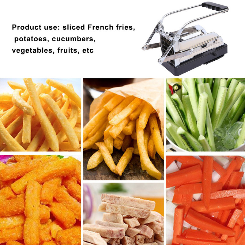 Cea mai nouă mașină de tăiat chipsuri de cartofi din oțel inoxidabil Mașină de tocat legume de bucătărie manuală pentru bucătărie