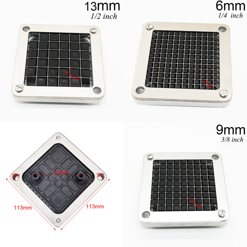 Livrare rapidă Tăiător de chipsuri de cartofi prăjiți din oțel inoxidabil + dimensiunea 3 lame, tăietor de prăjiți, piese de tăiat chipsuri