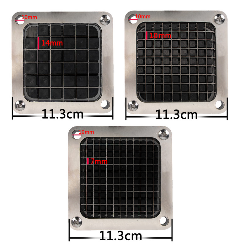 Dimensiune +3 lame, Accesorii pentru mașină de prăjire Tăiător de chipsuri de cartofi Prăjituri Cutter pentru prăjiți, Piese de tăiat chipsuri din oțel inoxidabil