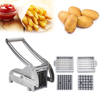 Ръчна резачка за картофи от неръждаема стомана Машина за нарязване на пържени картофи Машина за чипс Машина за кълцане на месо Машини за рязане на кубчета за кухня