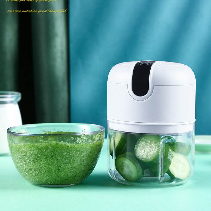 Mini mėsmalė Nešiojama česnakų trintuvė daržovių čili malūnėlis USB elektrinis česnako presas Maisto smulkintuvas virtuvės įrankiai