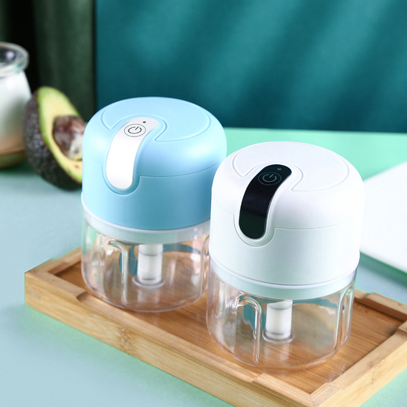 Mini mėsmalė Nešiojama česnakų trintuvė daržovių čili malūnėlis USB elektrinis česnako presas Maisto smulkintuvas virtuvės įrankiai