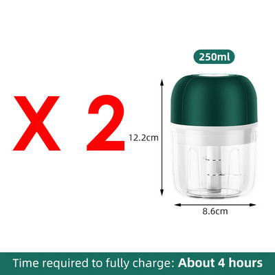 100 ml / 250 ml mini USB töltő vezeték nélküli konyhai elektromos porszívó étel fokhagyma paprika húsdaráló baba kiegészítő ételmixer