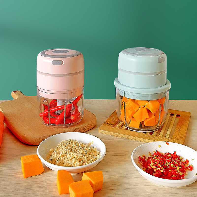Mini električna sjeckalica za češnjak, mlin za meso, kuhinjska sjeckalica za češnjak, drobilica za povrće, usb punjivi procesor hrane