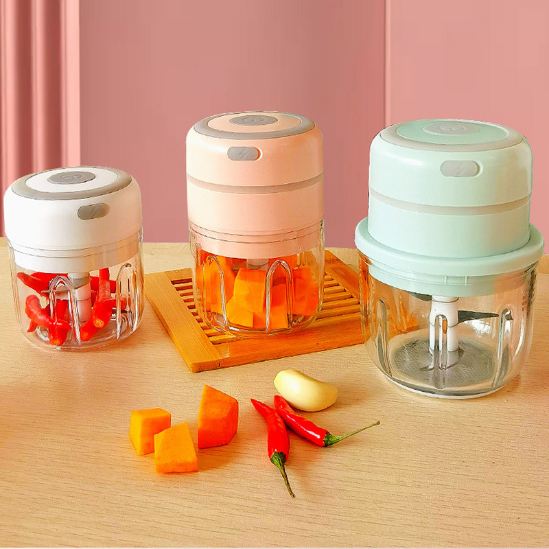 Mini električna sjeckalica za češnjak, mlin za meso, kuhinjska sjeckalica za češnjak, drobilica za povrće, usb punjivi procesor hrane