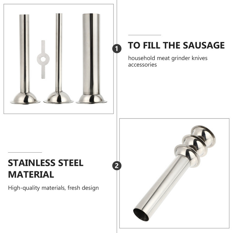 Un set de instrumente pentru prepararea cârnaților din oțel inoxidabil Piese de accesorii pentru mașina de tocat carne