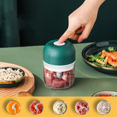 Mini mașină de tocat carne electrică de 250 ml, încărcare USB, tocător de alimente fără fir, tocător de ingrediente pentru usturoi, presă instrument de bucătărie