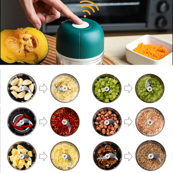 250ml Μίνι ηλεκτρική μηχανή κρέατος USB φόρτισης ασύρματος πολυλειτουργικός τεμαχιστής τροφίμων ​Εργαλείο Τύπου Κουζίνας Τεμαχιστής Συστατικών Σκόρδου