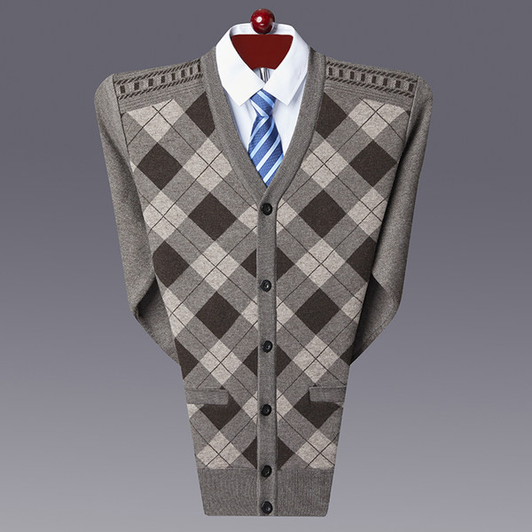 Vestă cu nasturi în carouri pentru bărbați