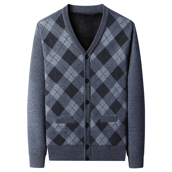 Vestă cu nasturi în carouri pentru bărbați