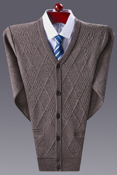 Kelių spalvų laisvalaikio vyriškas megztinis