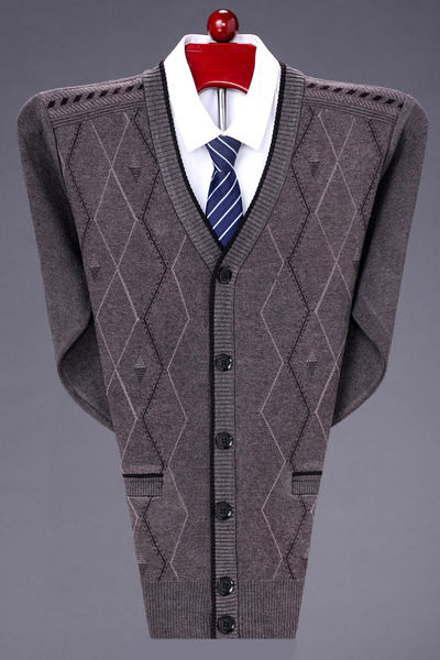 Cardigan pentru bărbați cu forme geometrice