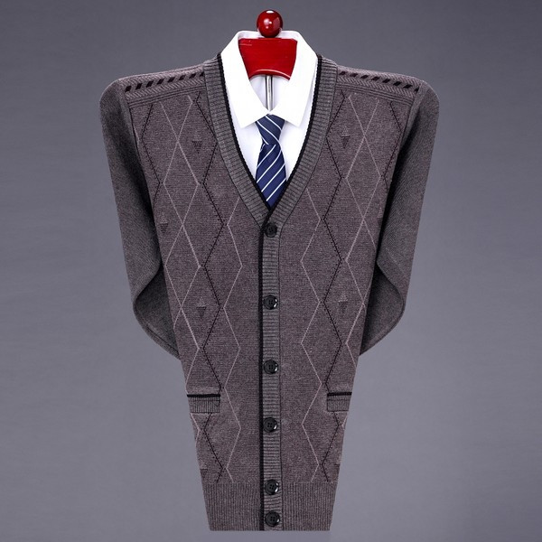 Cardigan pentru bărbați cu forme geometrice