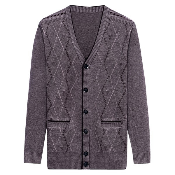 Cardigan pentru bărbați cu forme geometrice