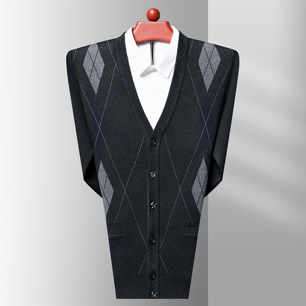 Cardigan bărbătesc de toamnă cu nasturi