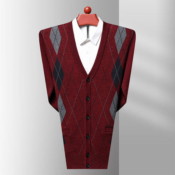 Cardigan bărbătesc de toamnă cu nasturi