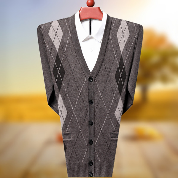 Cardigan bărbătesc de toamnă cu nasturi