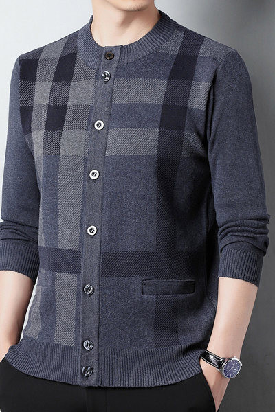 Muški casual prsluk s ovalnim izrezom i džepom