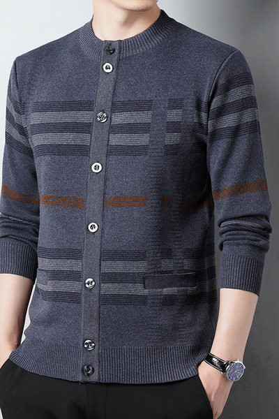 Cardigan de toamnă pentru bărbați cu mâneci lungi pentru viața de zi cu zi