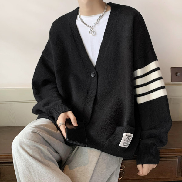 Cardigan pentru bărbați model larg pentru toamnă