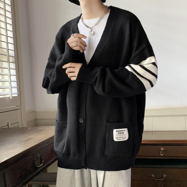 Cardigan pentru bărbați model larg pentru toamnă