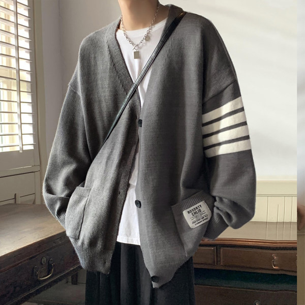 Cardigan pentru bărbați model larg pentru toamnă