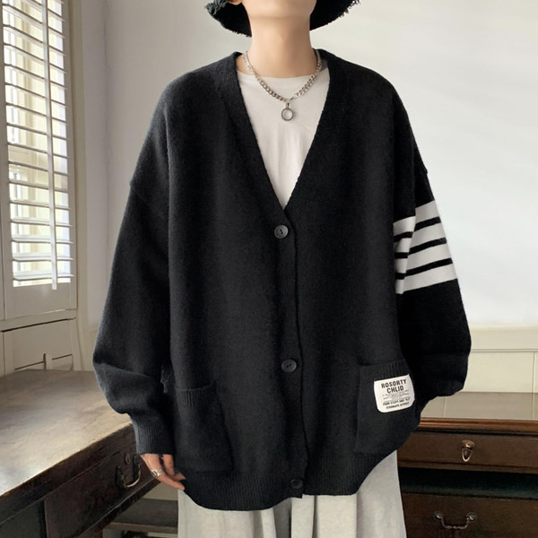 Cardigan pentru bărbați model larg pentru toamnă