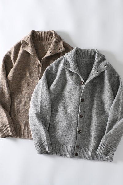 Cardigan casual pentru bărbați cu guler