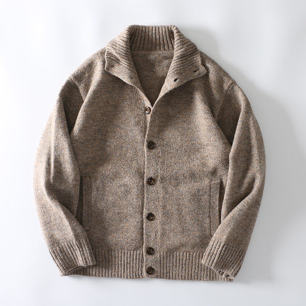 Cardigan casual pentru bărbați cu guler